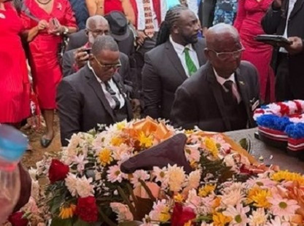 Mourners gather to give thanks and praise of Dervan Malcolm